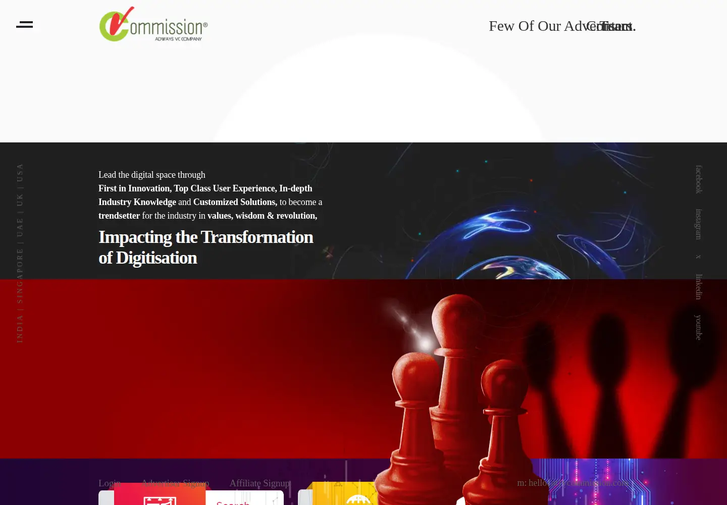 Screenshot of vcommission.com