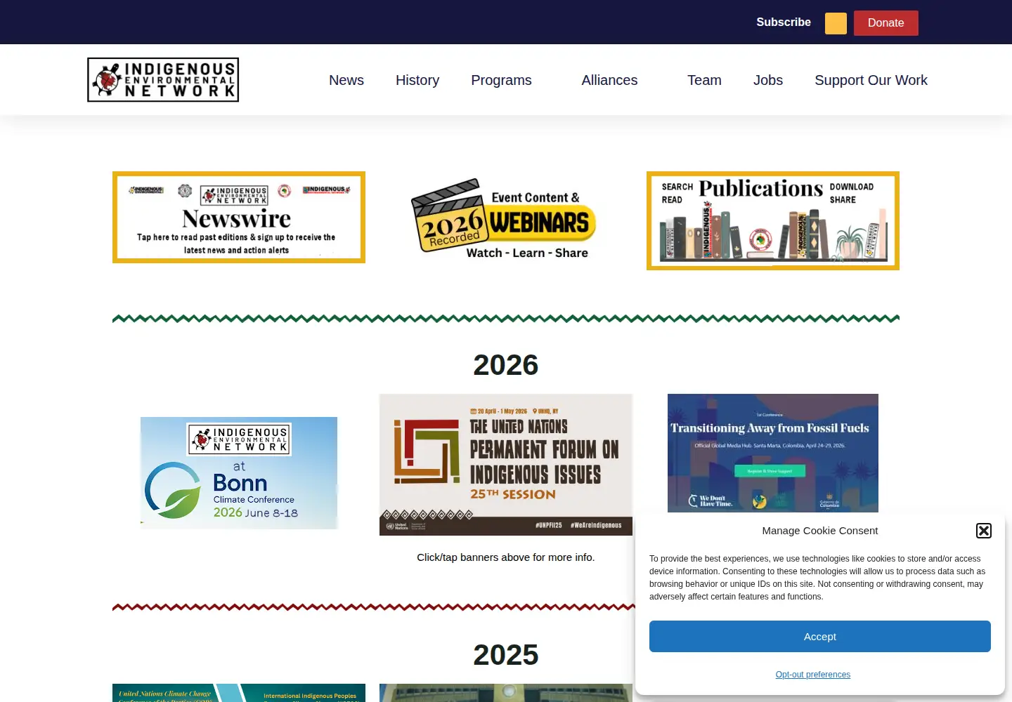 Screenshot of ienearth.org