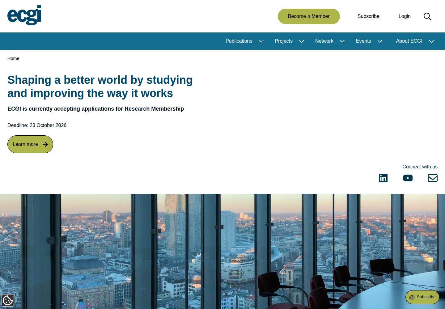 Screenshot of ecgi.global