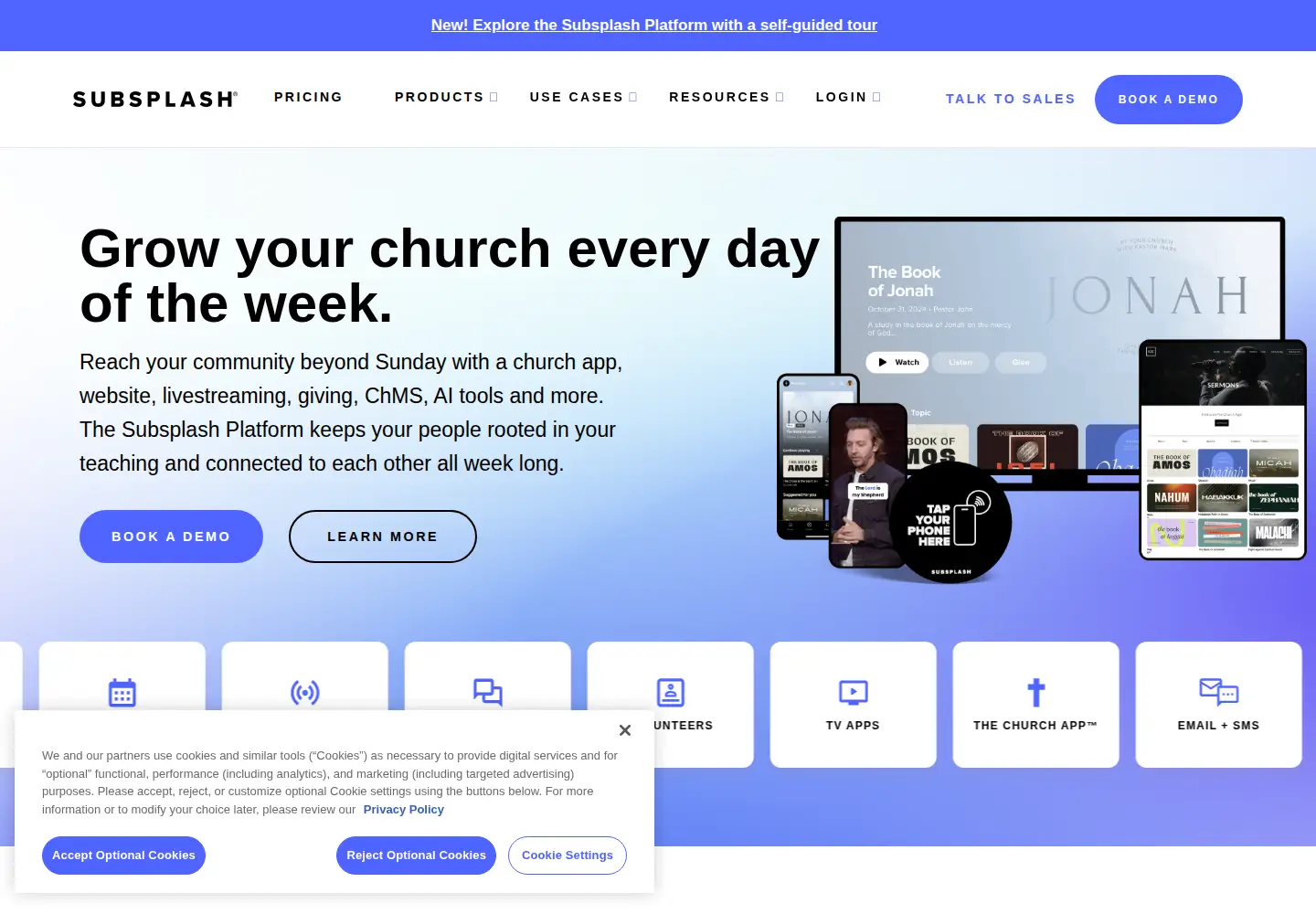Screenshot of subsplash.com