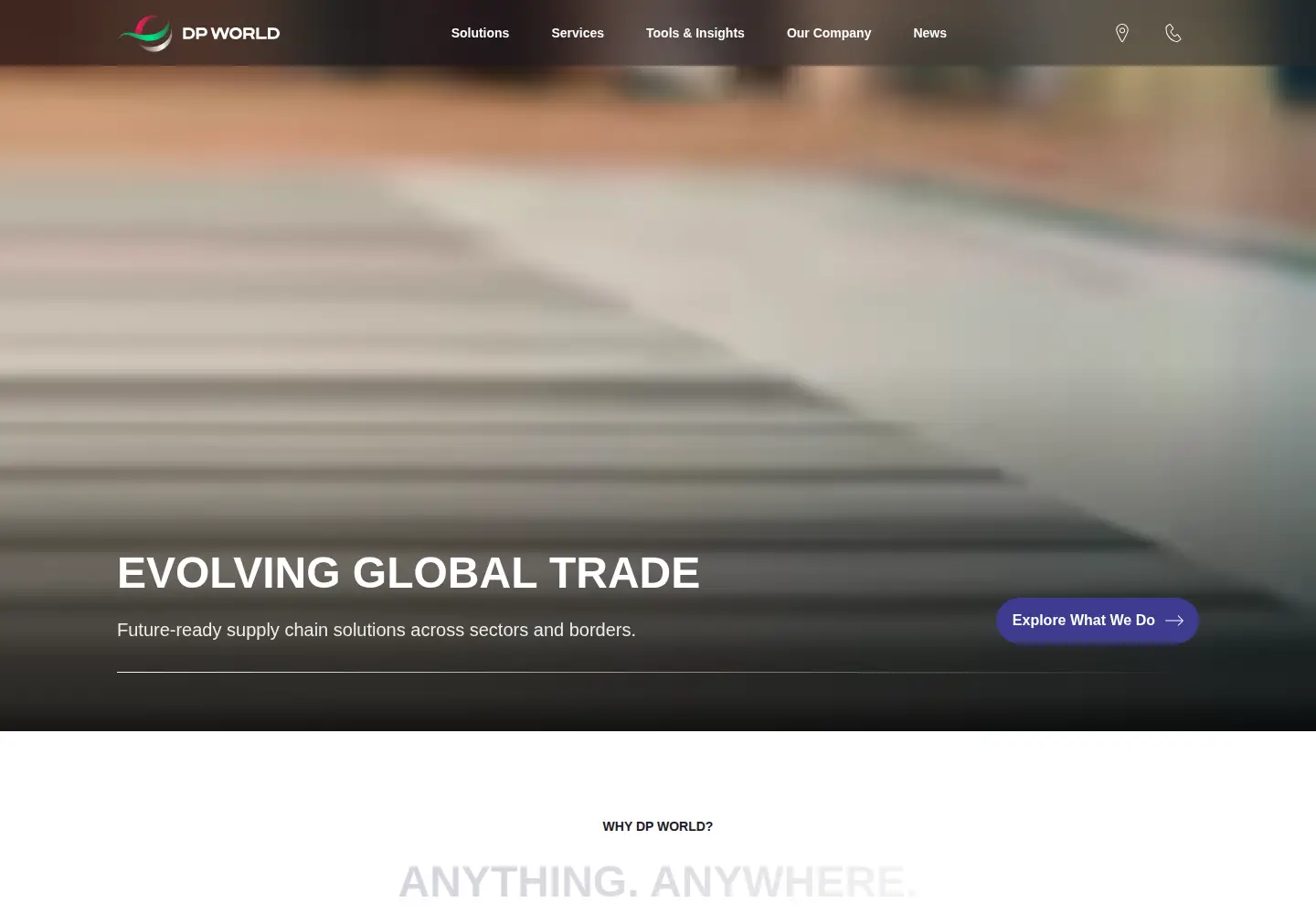 Screenshot of dpworld.com