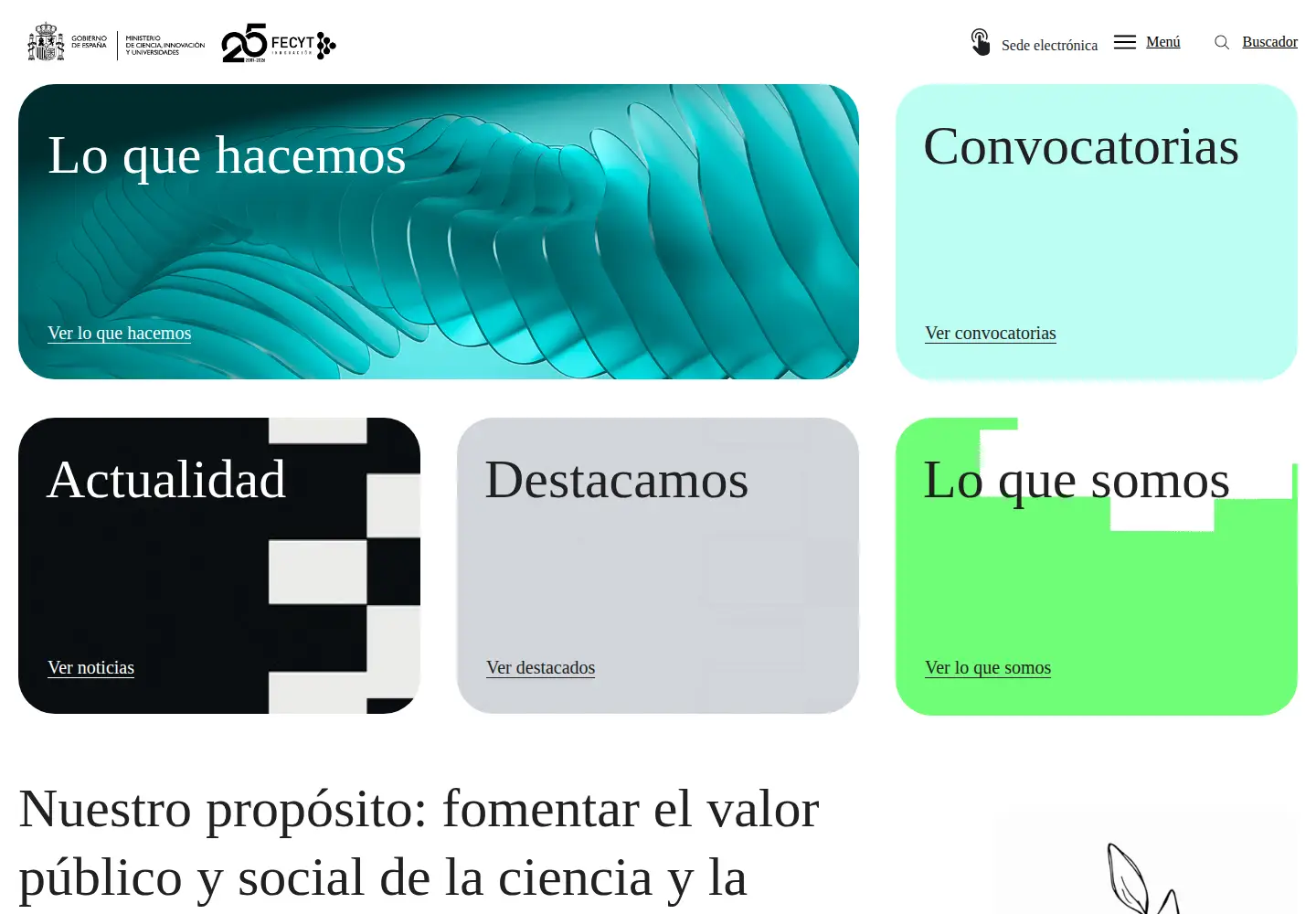 Screenshot of fecyt.es