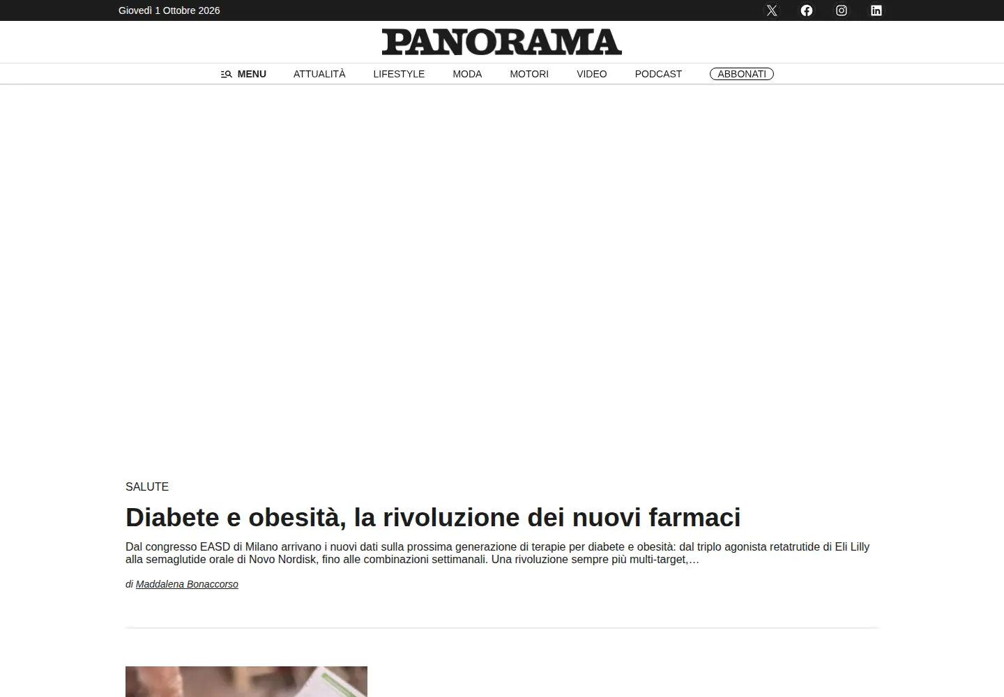Screenshot of panorama.it
