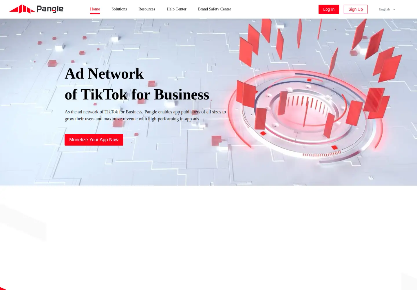 Screenshot of pangleglobal.com