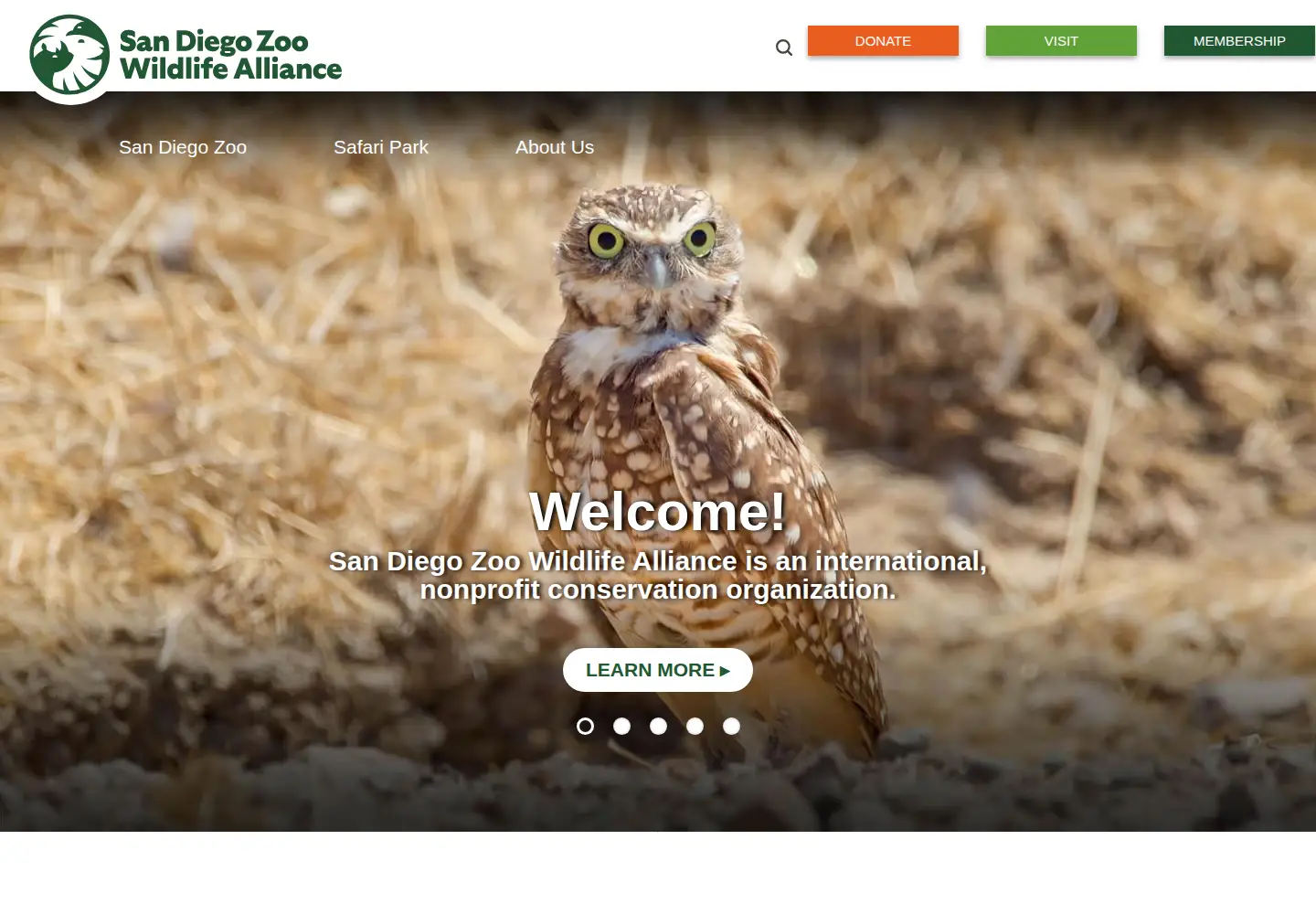 Screenshot of sandiegozoowildlifealliance.org