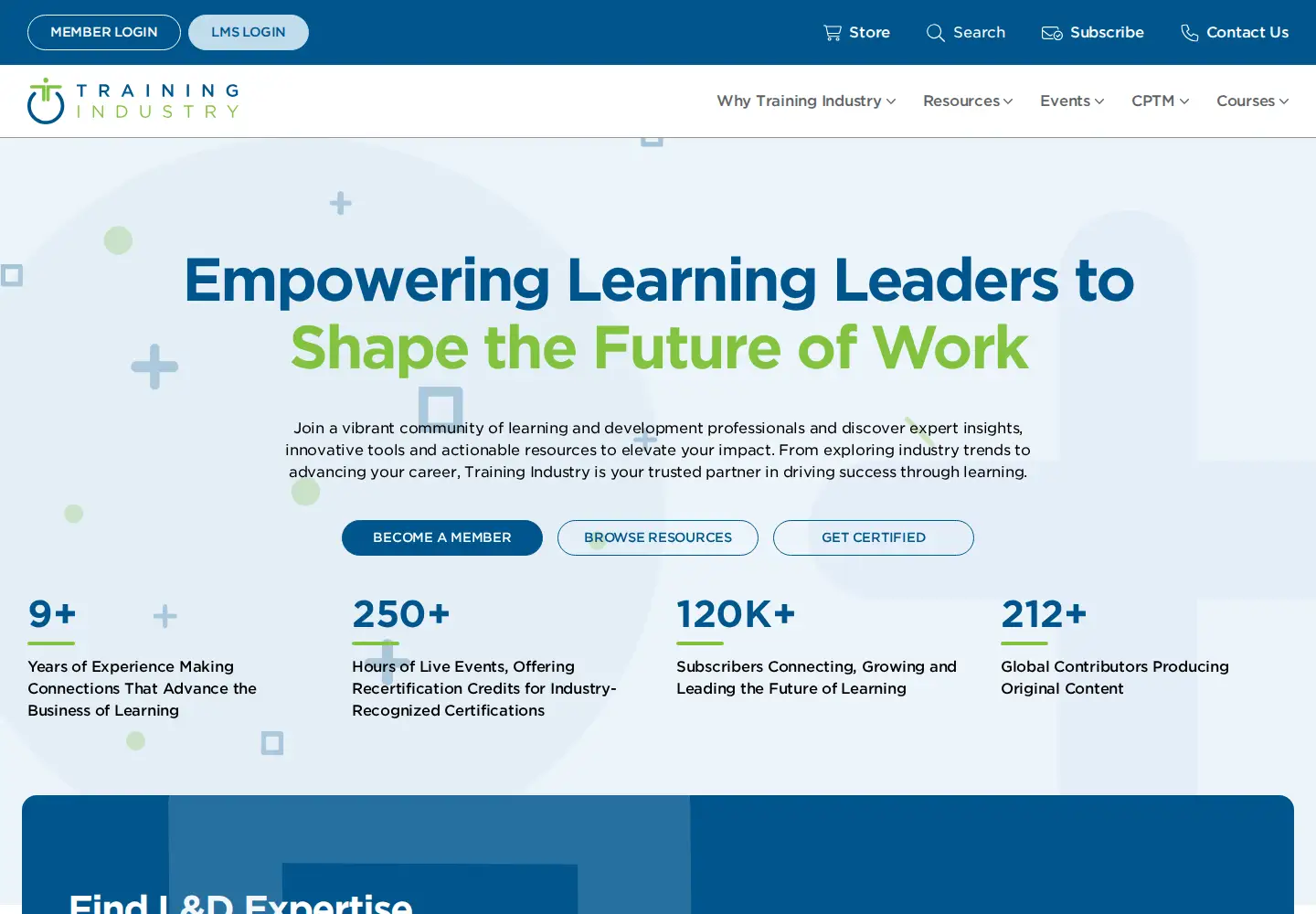Screenshot of trainingindustry.com
