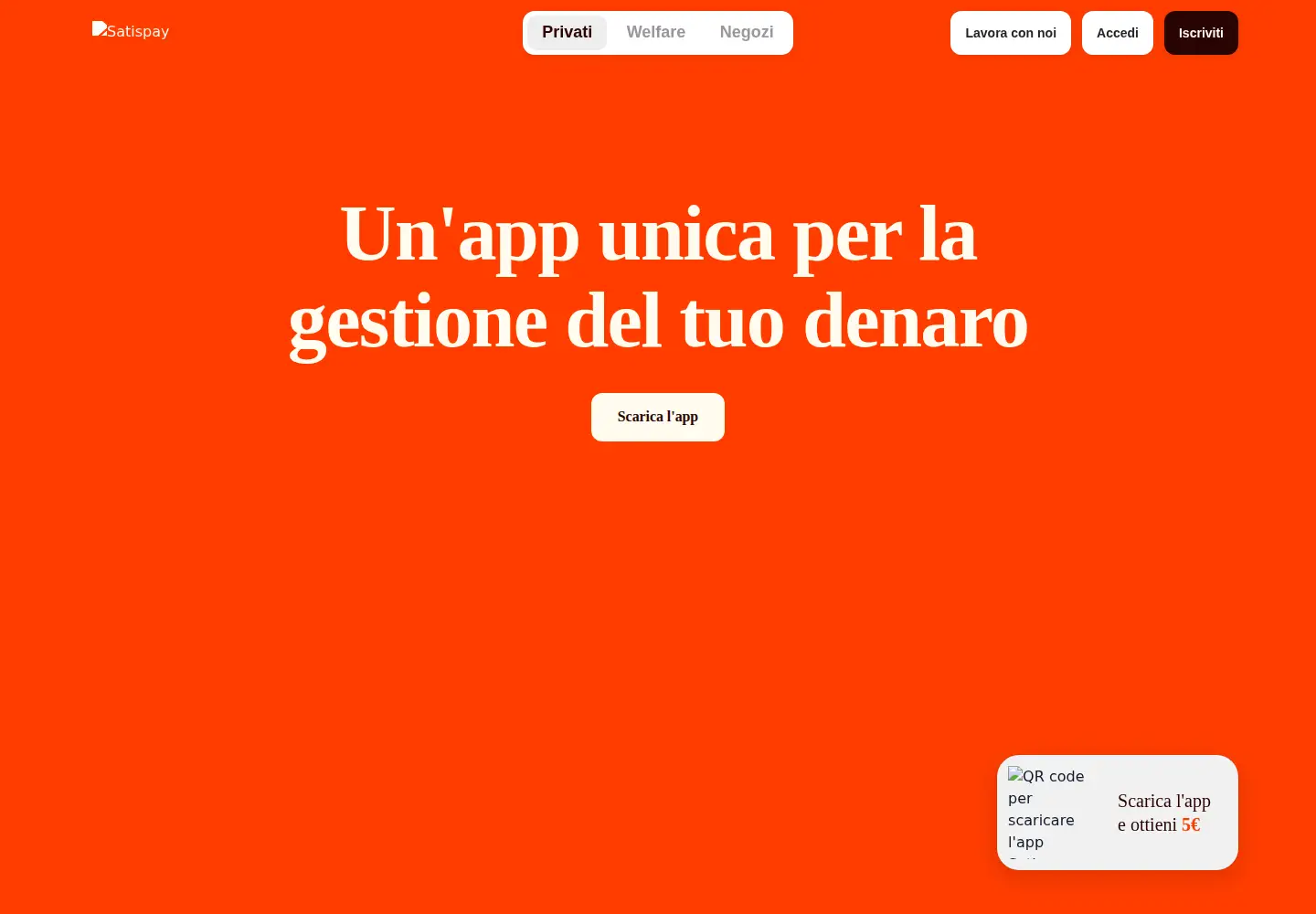 Screenshot of satispay.com