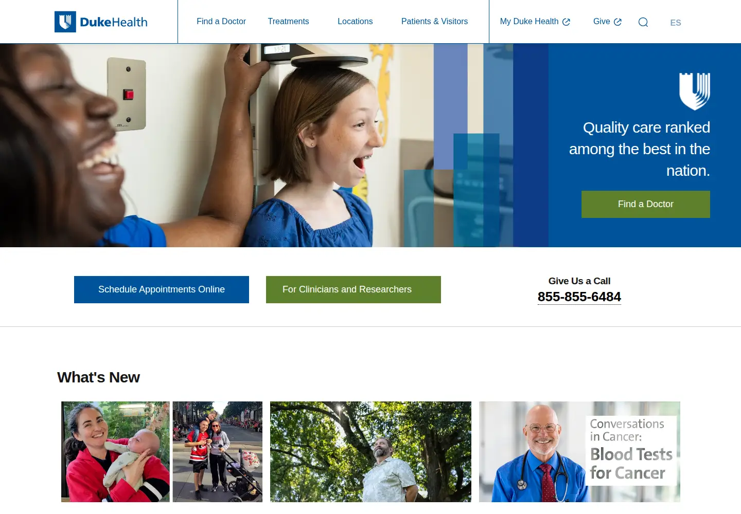Screenshot of dukehealth.org