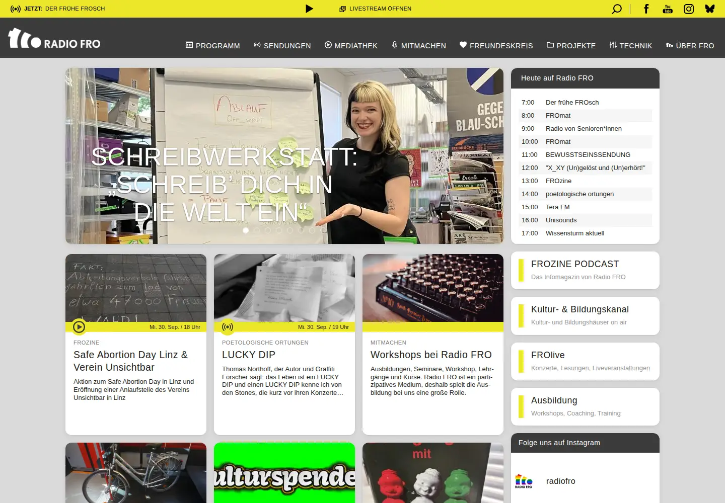 Screenshot of fro.at