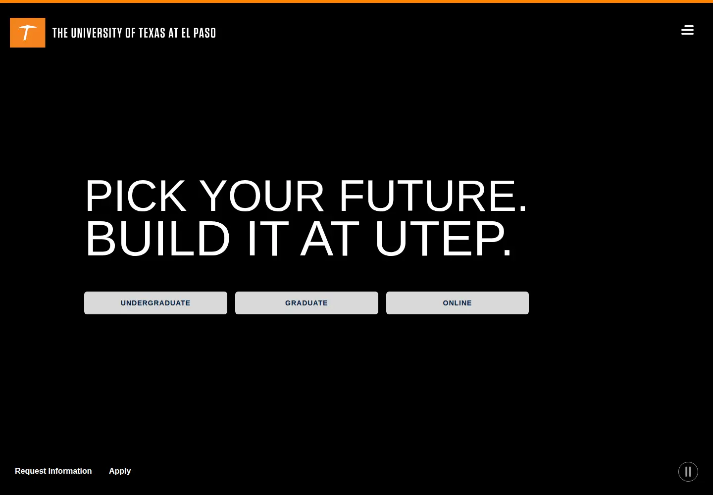 Screenshot of utep.edu