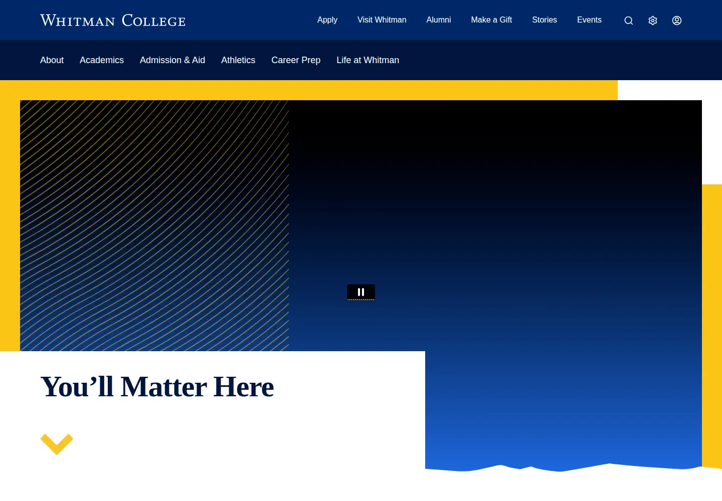 Screenshot of whitman.edu