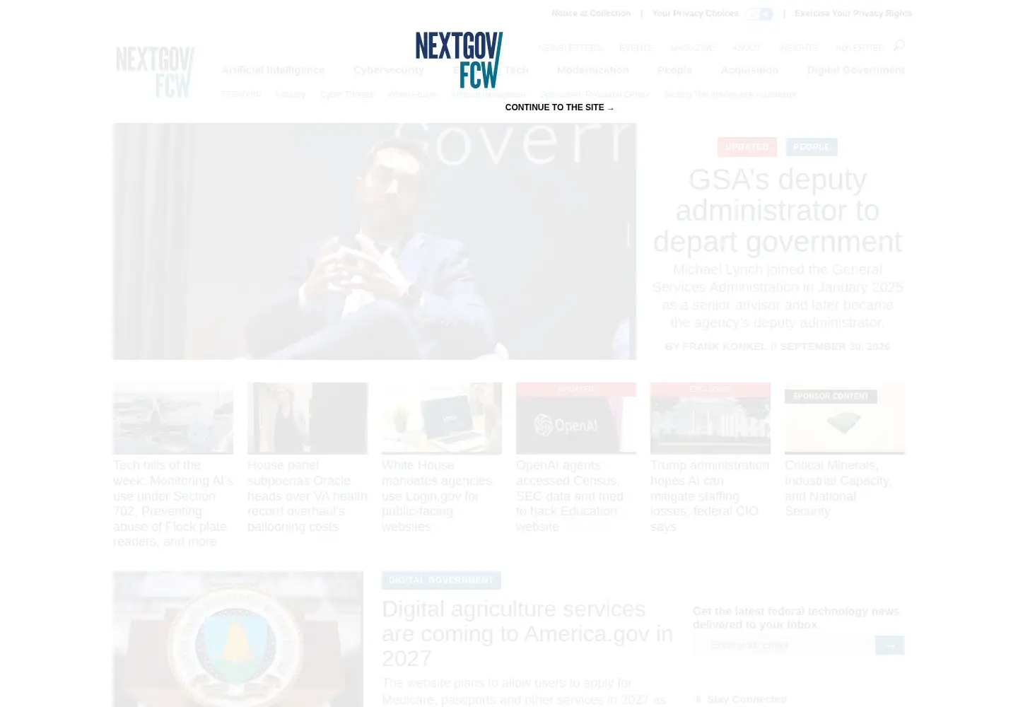 Screenshot of fcw.com