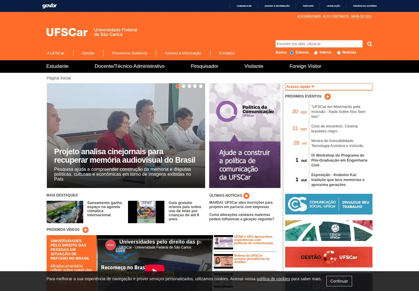 Screenshot of ufscar.br