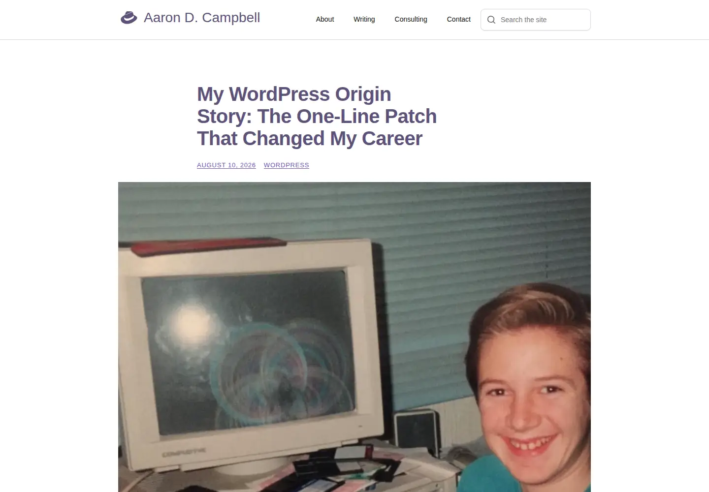 Screenshot of aarondcampbell.com