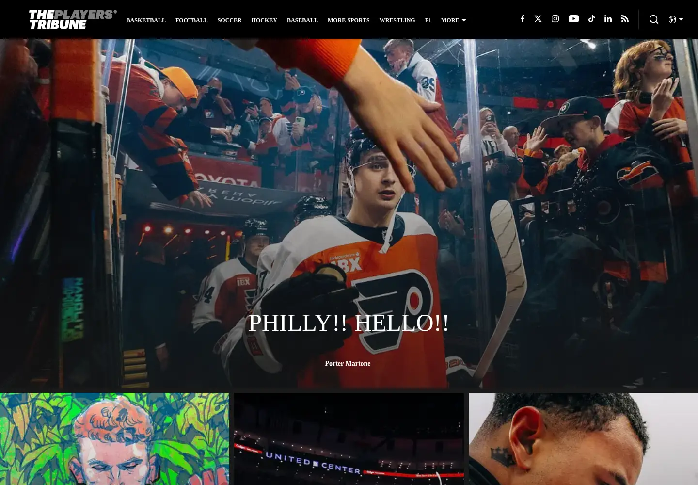 Screenshot of theplayerstribune.com