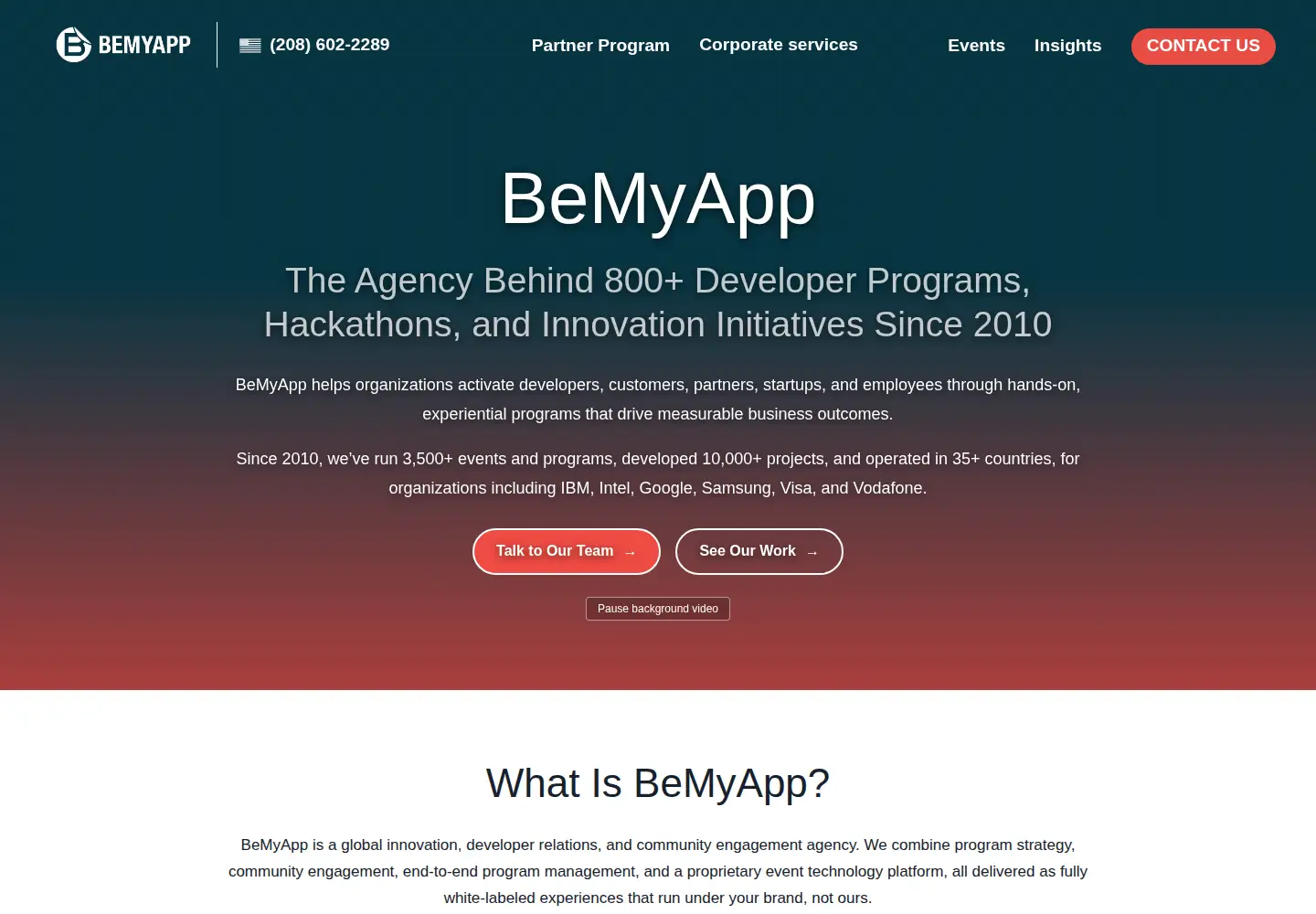 Screenshot of bemyapp.com