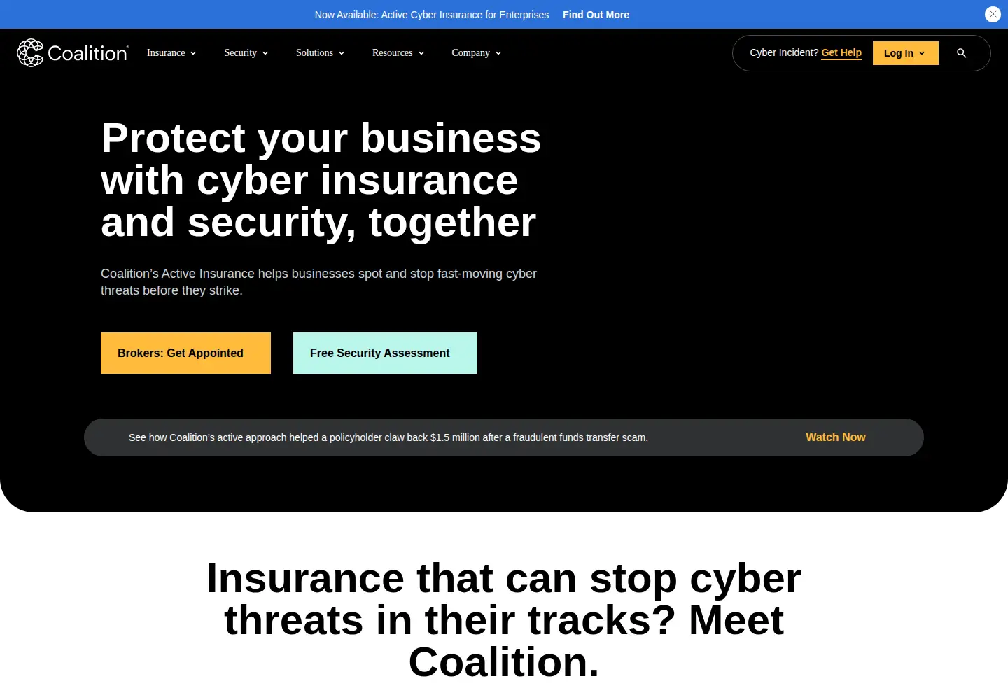 Screenshot of coalitioninc.com