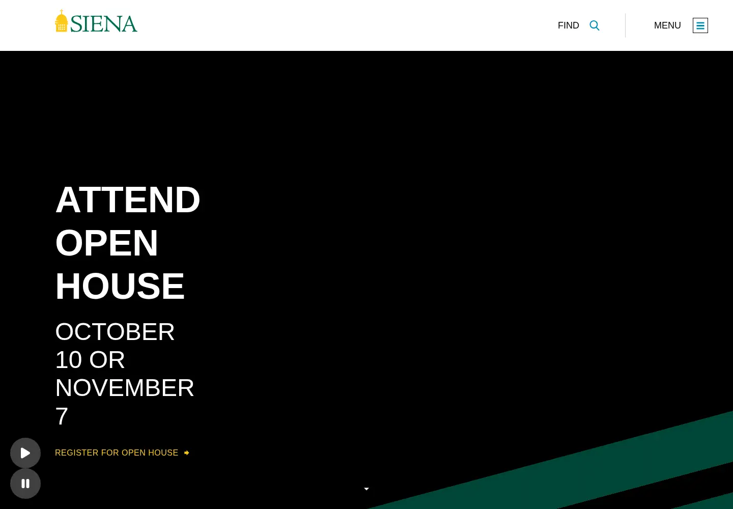 Screenshot of siena.edu
