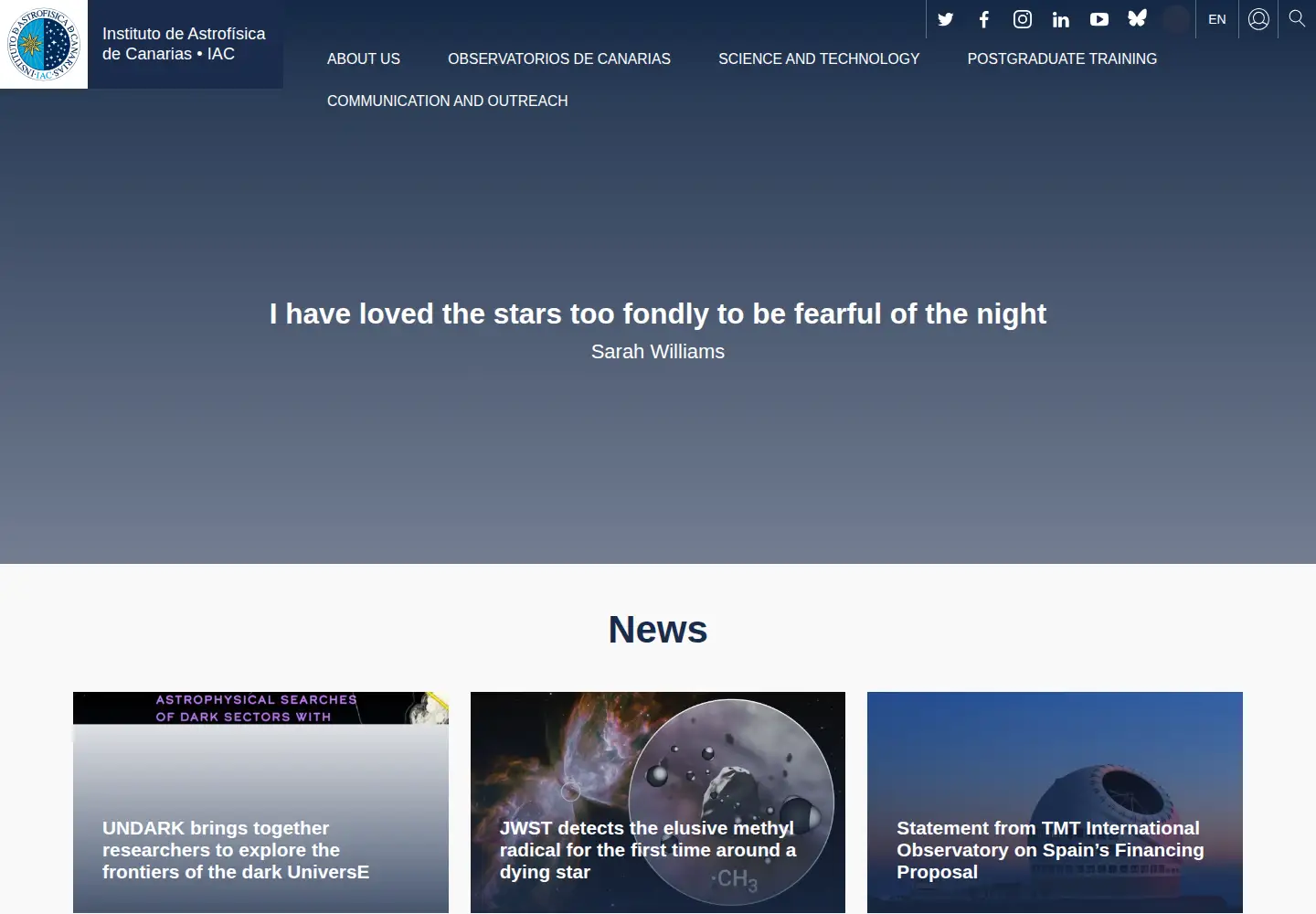 Screenshot of iac.es