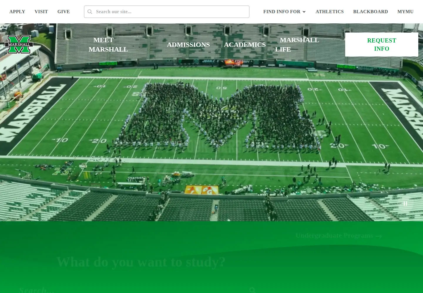 Screenshot of marshall.edu