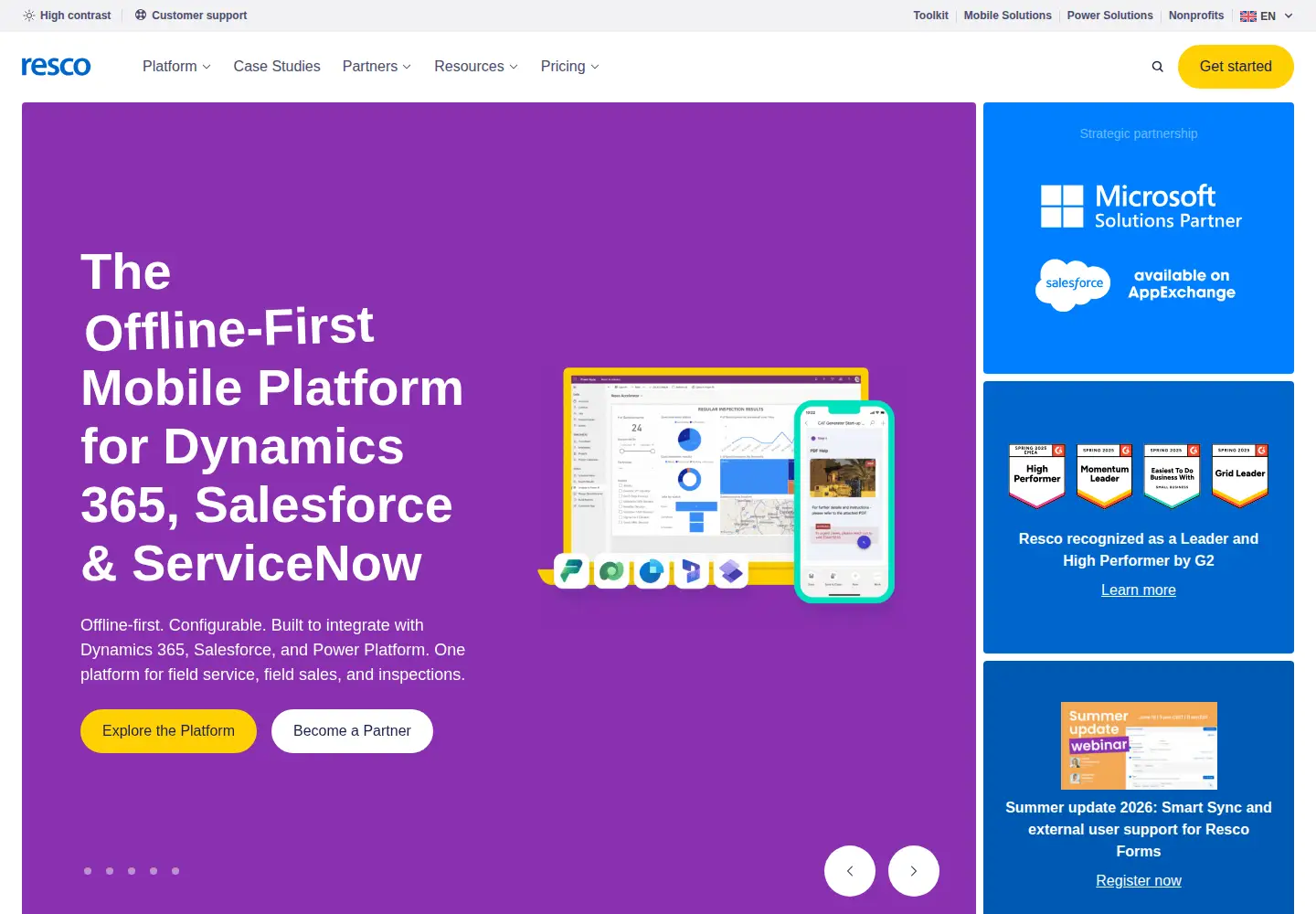 Screenshot of resco.net