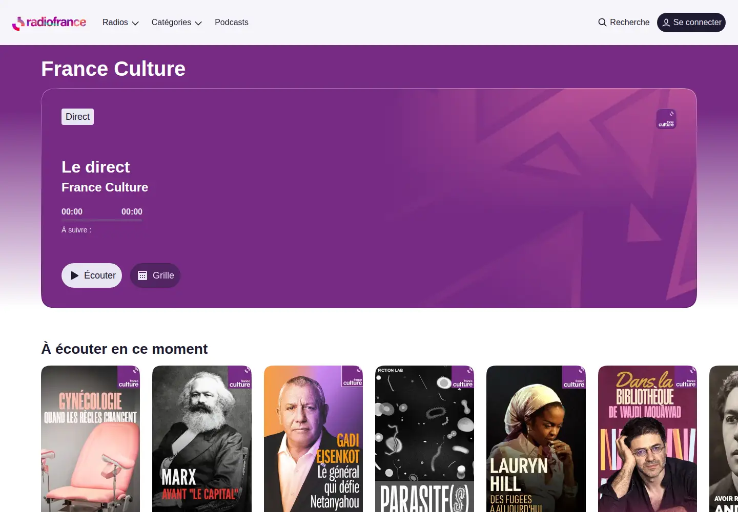 Screenshot of franceculture.fr