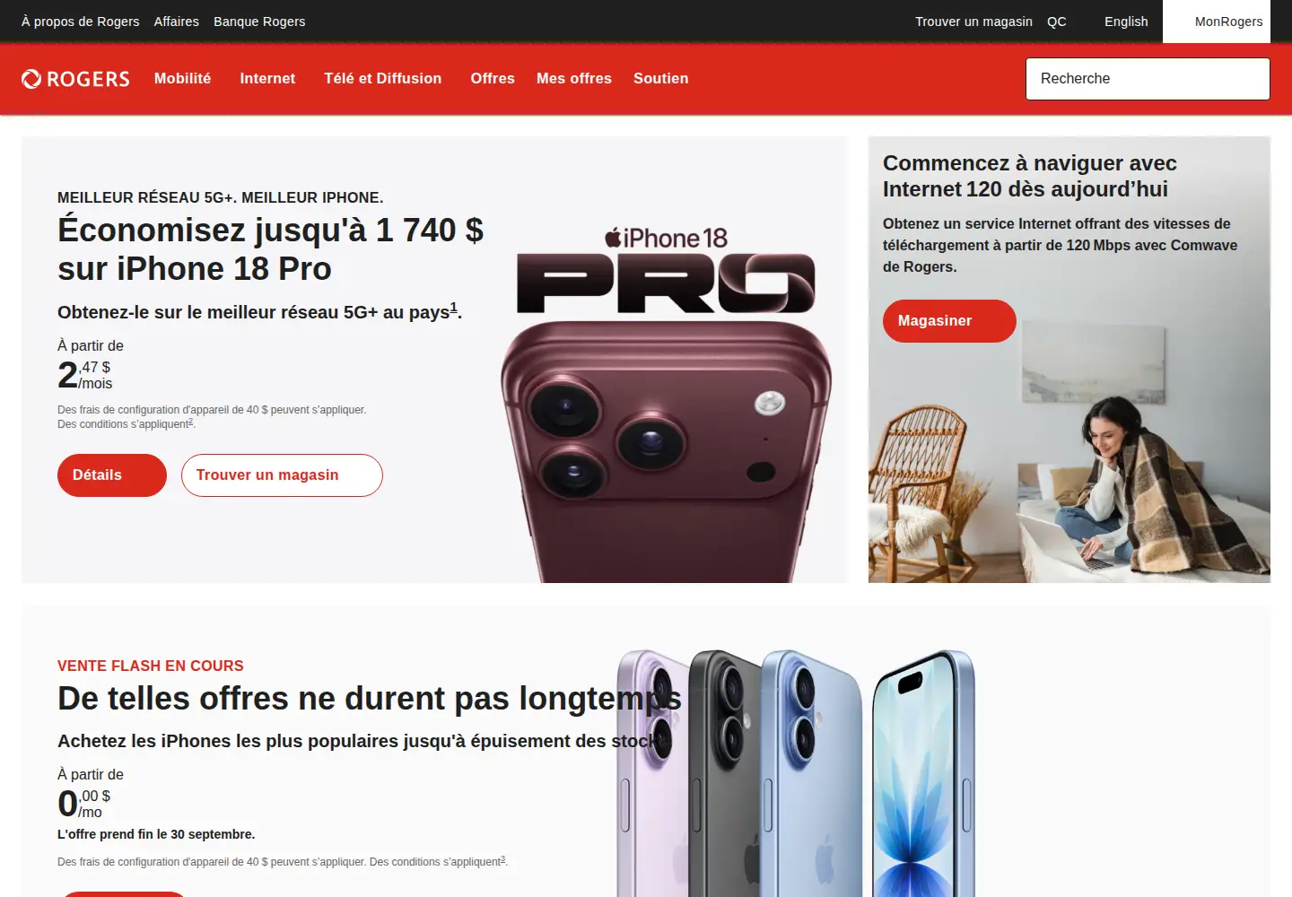 Screenshot of shaw.ca