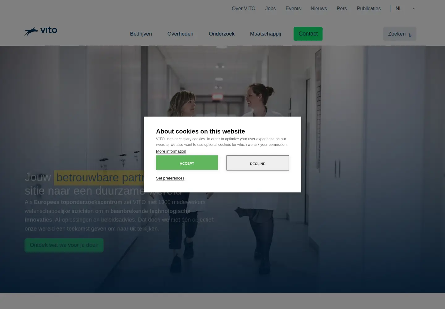 Screenshot of vito.be