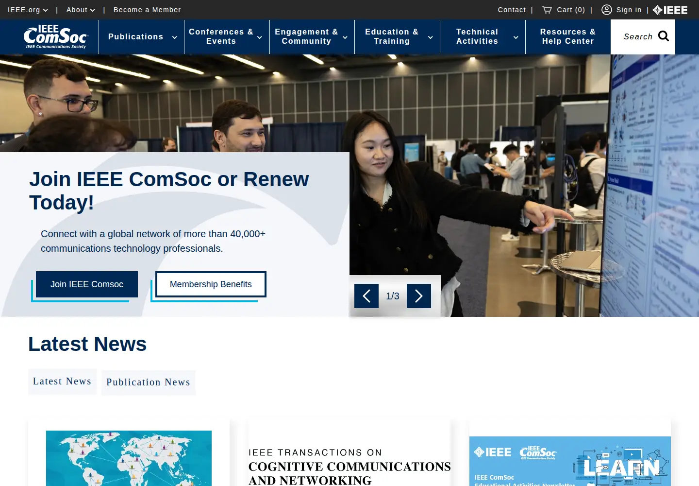 Screenshot of comsoc.org