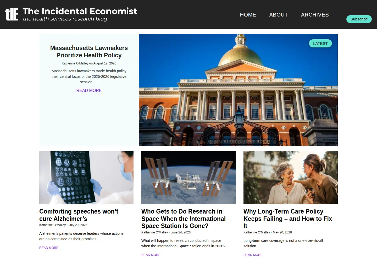 Screenshot of theincidentaleconomist.com