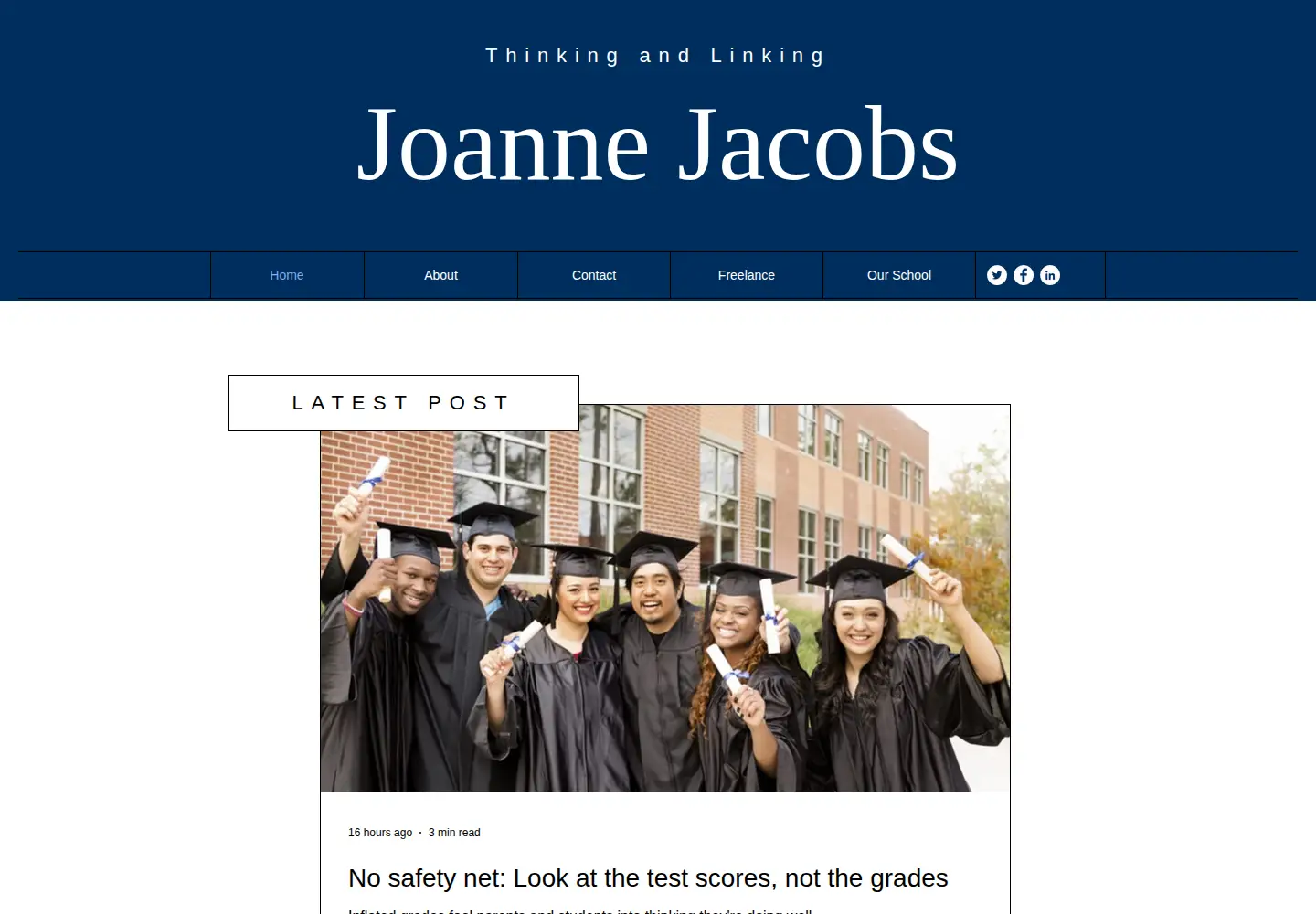 Screenshot of joannejacobs.com