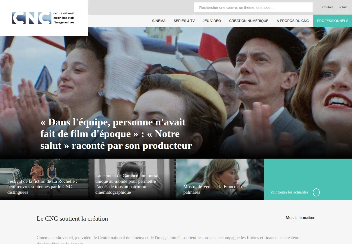 Screenshot of cnc.fr