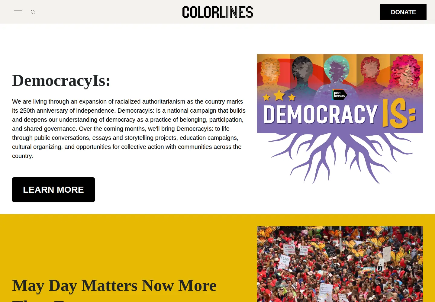 Screenshot of colorlines.com