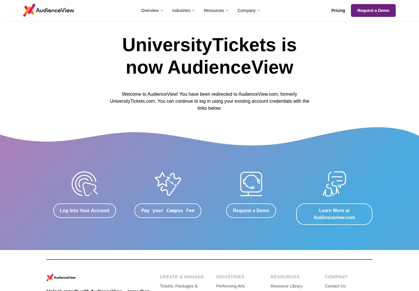 Screenshot of universitytickets.com