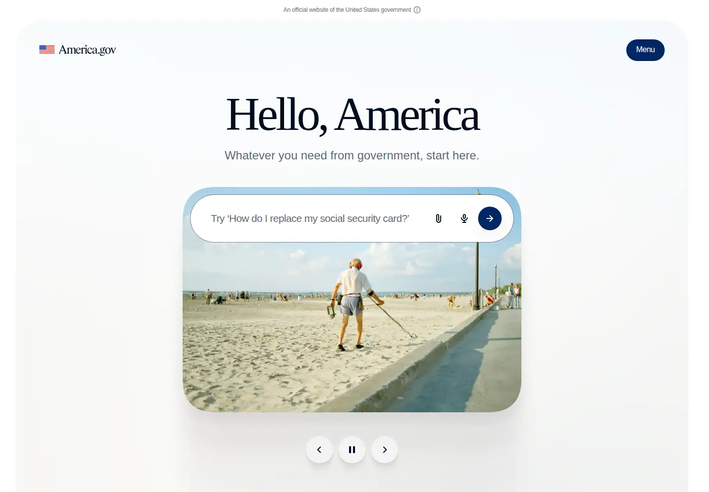 Screenshot of america.gov
