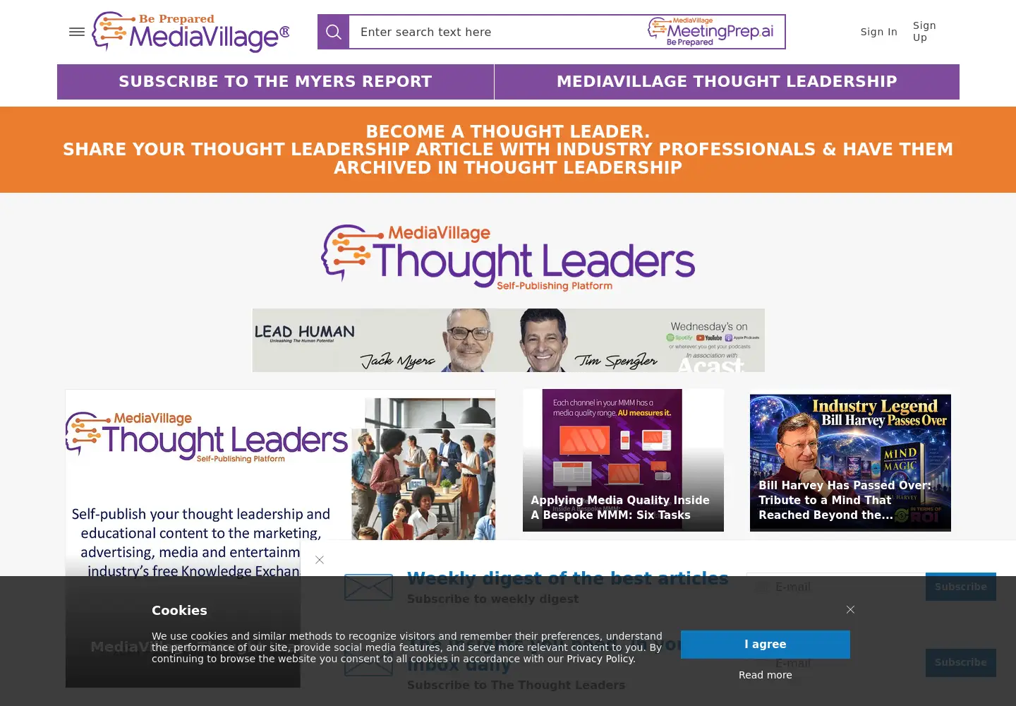 Screenshot of mediavillage.com