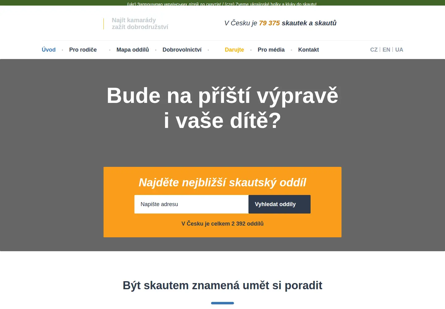 Screenshot of skaut.cz