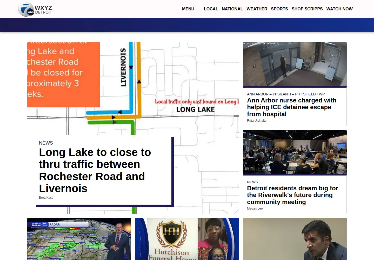 Screenshot of wxyz.com