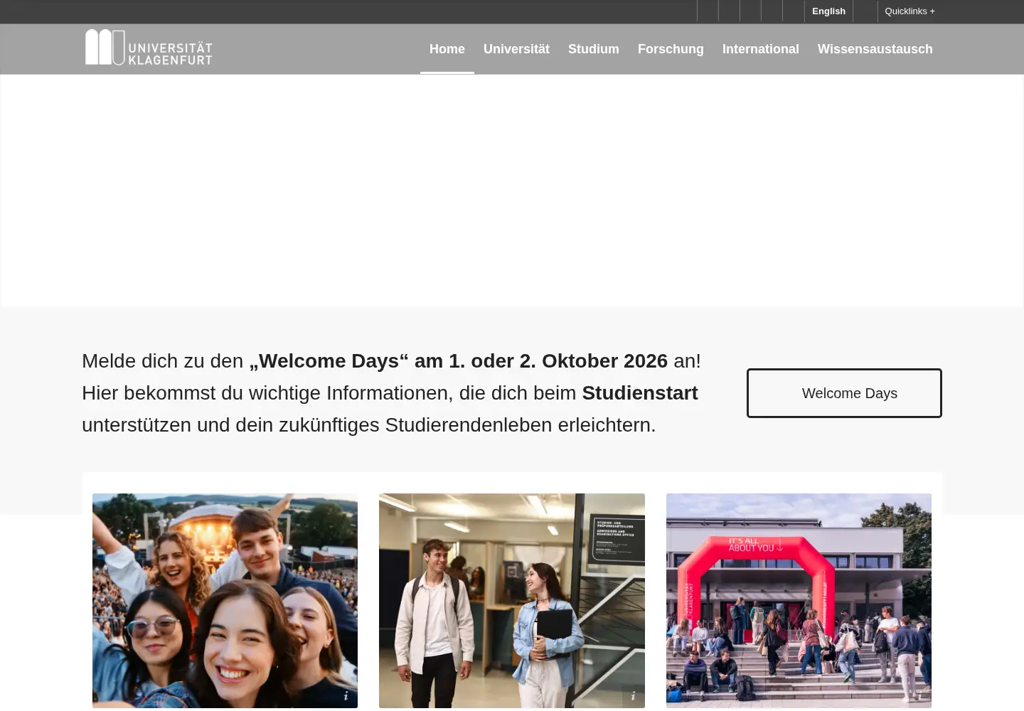 Screenshot of aau.at