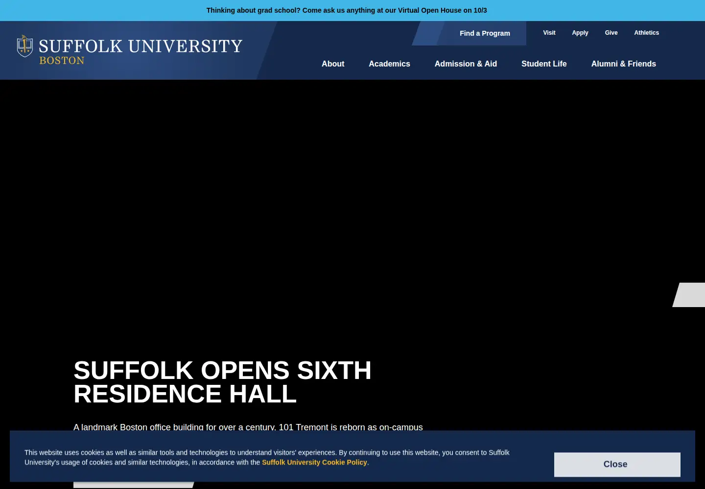Screenshot of suffolk.edu