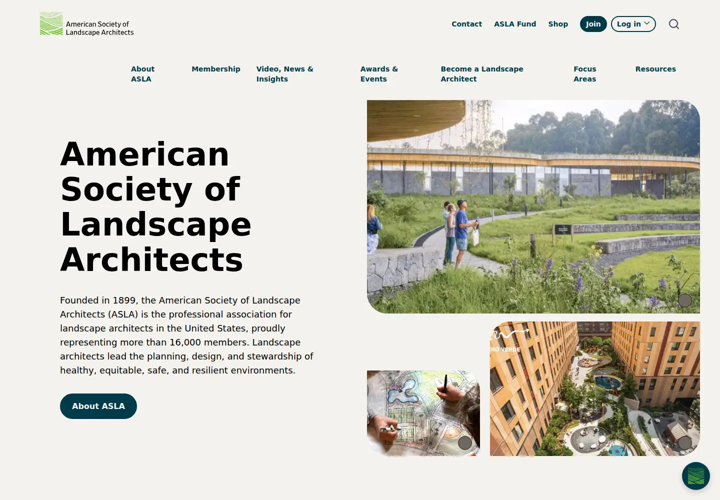 Screenshot of asla.org