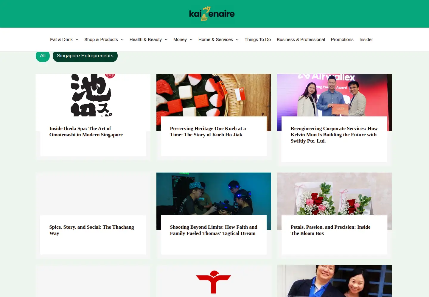 Screenshot of kaizenaire.com