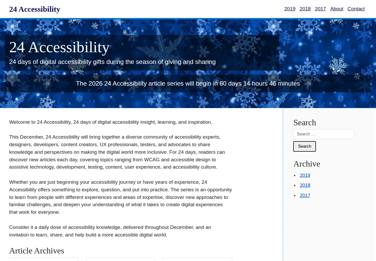 Screenshot of 24a11y.com