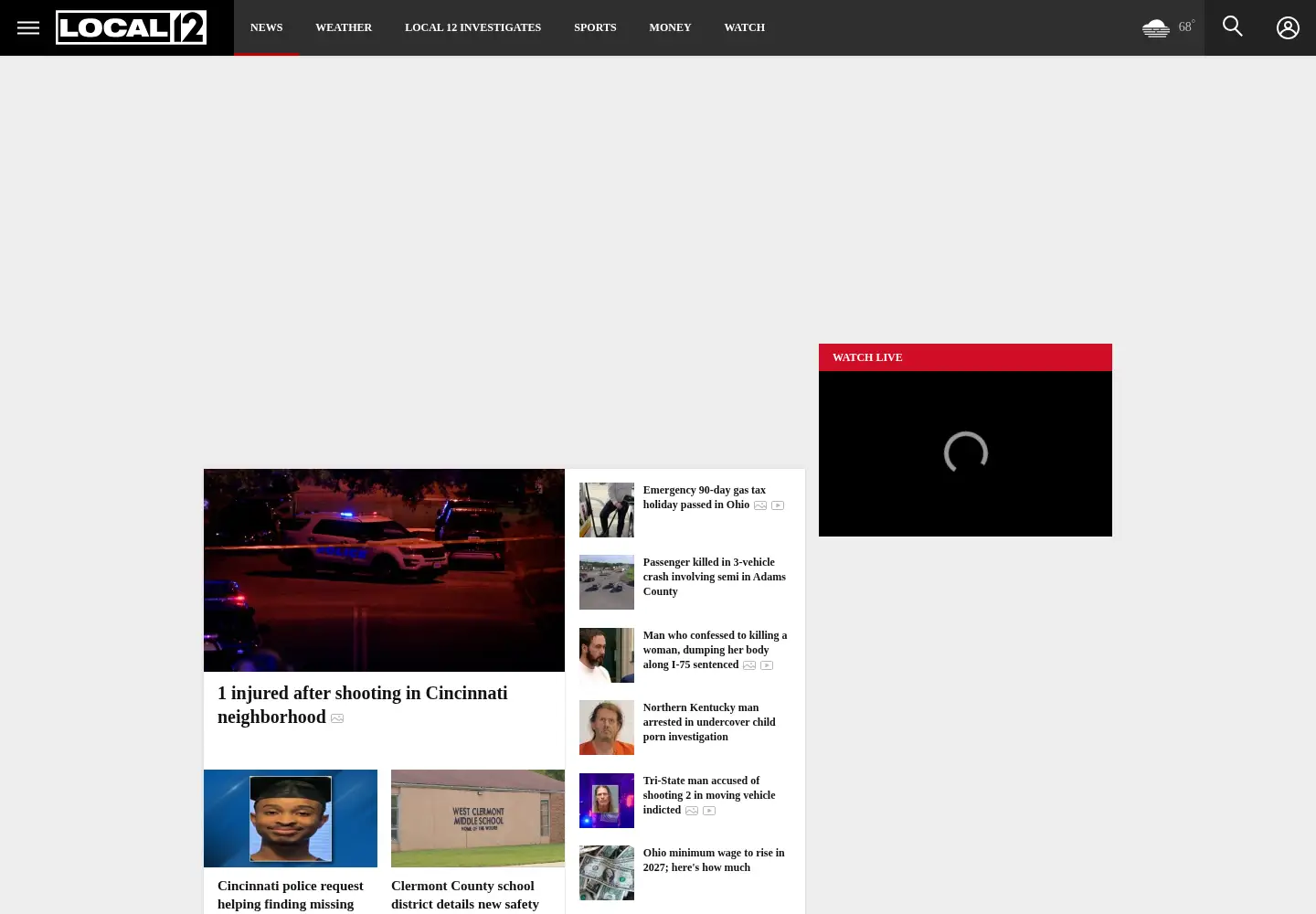 Screenshot of local12.com