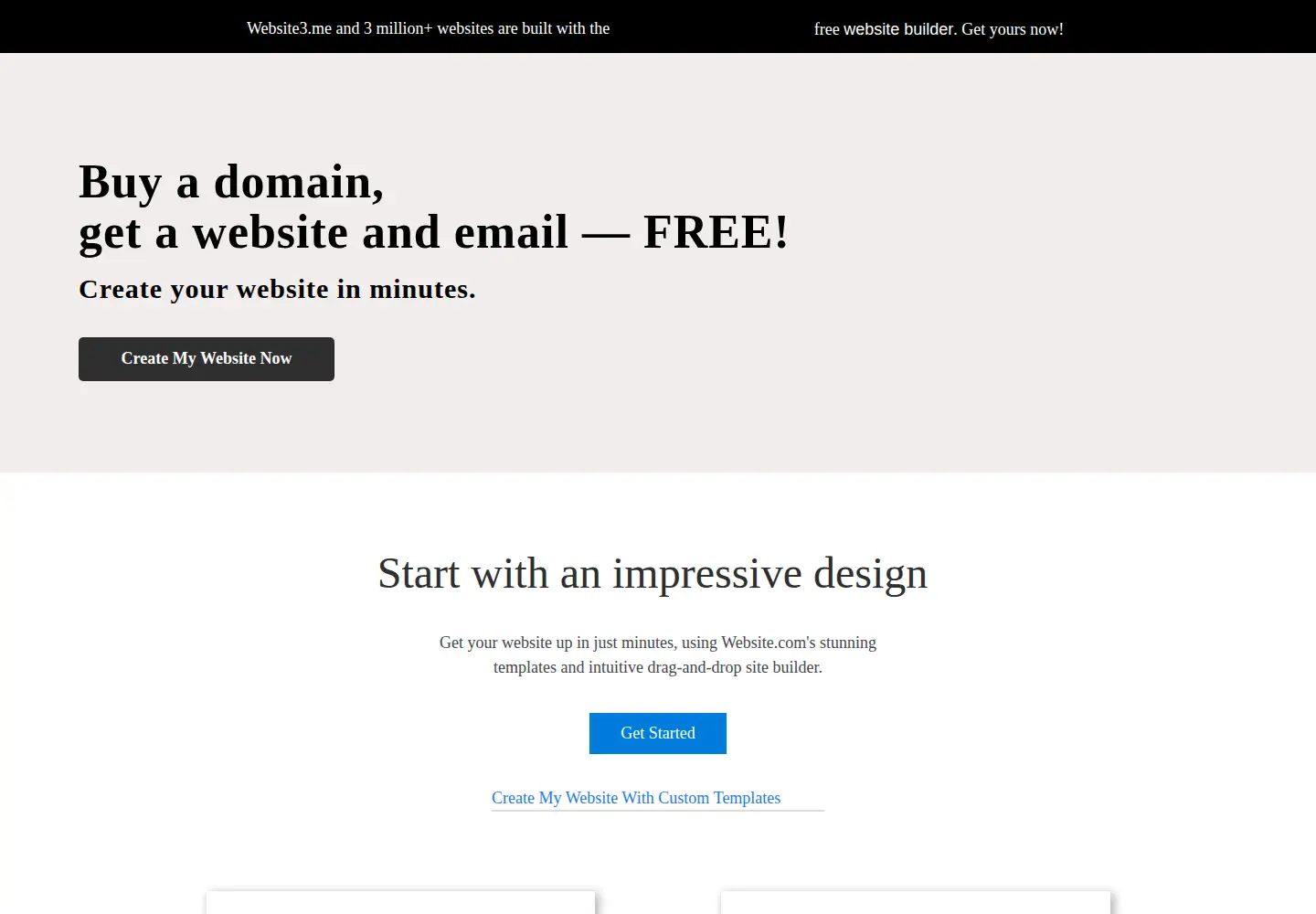 Screenshot of website3.me