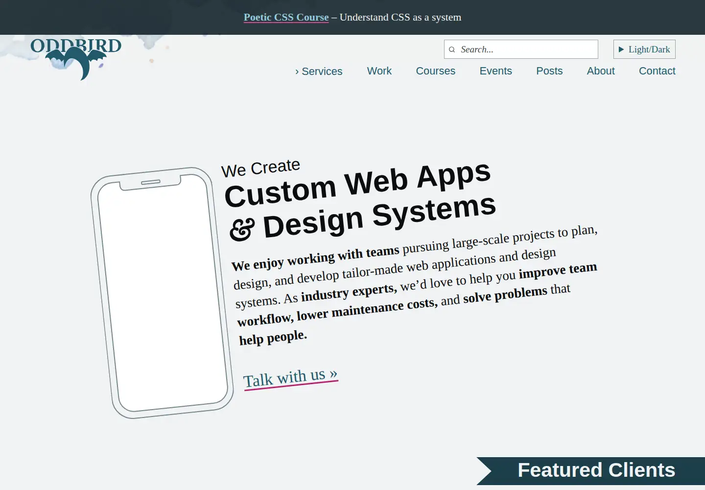 Screenshot of oddbird.net