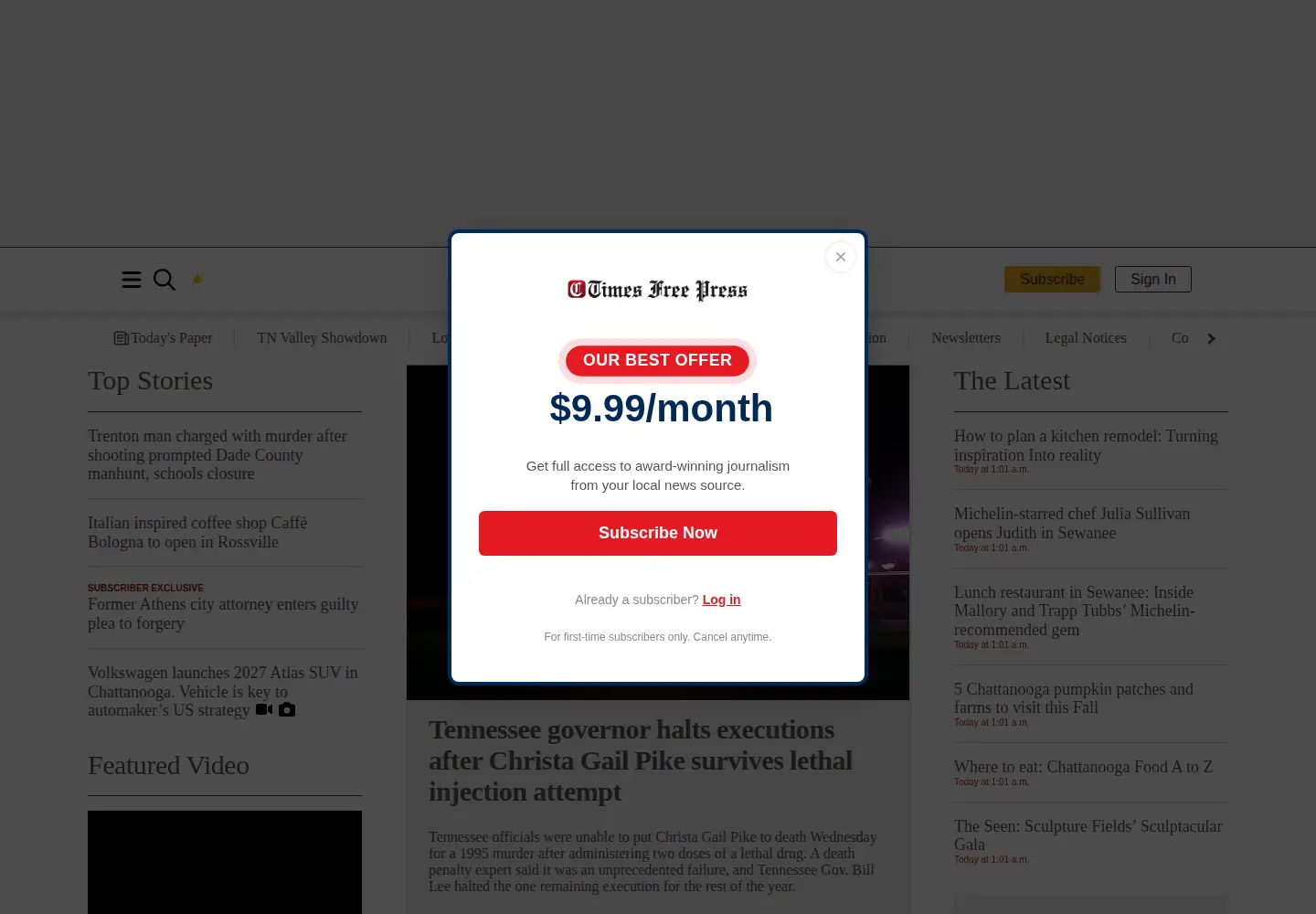 Screenshot of timesfreepress.com