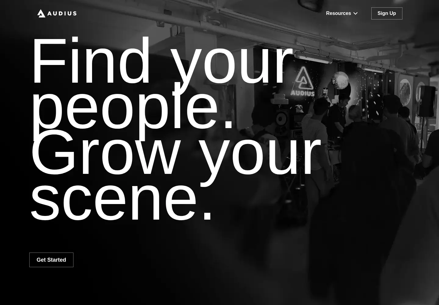 Screenshot of audius.co