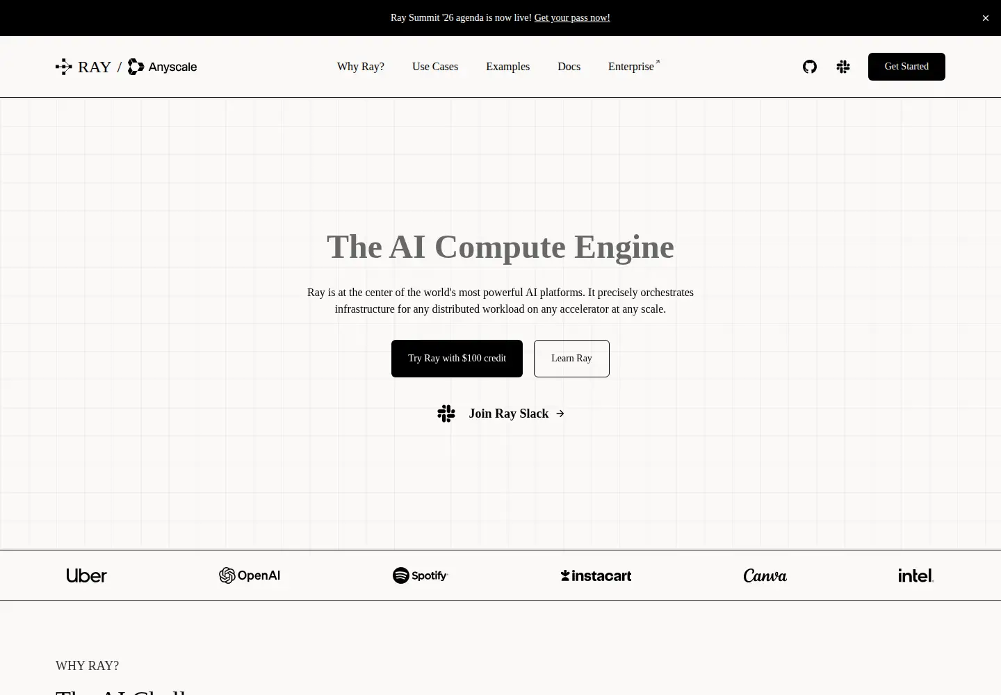 Screenshot of ray.io