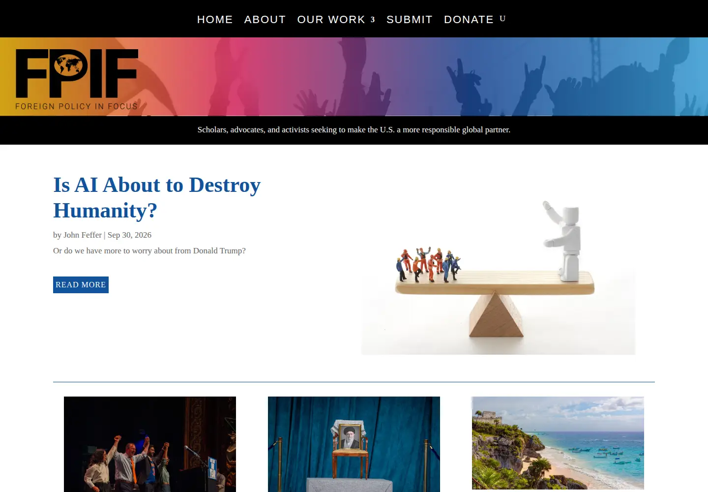 Screenshot of fpif.org